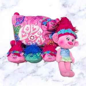 Trolls Plush Set - Poppy Doll, Toddler Pillow, Poppy & Branch Cubd Collectibles